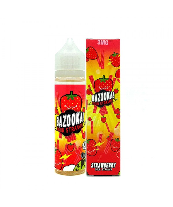 Strawberry Sour Straws by Bazooka Sour Straws 60ml